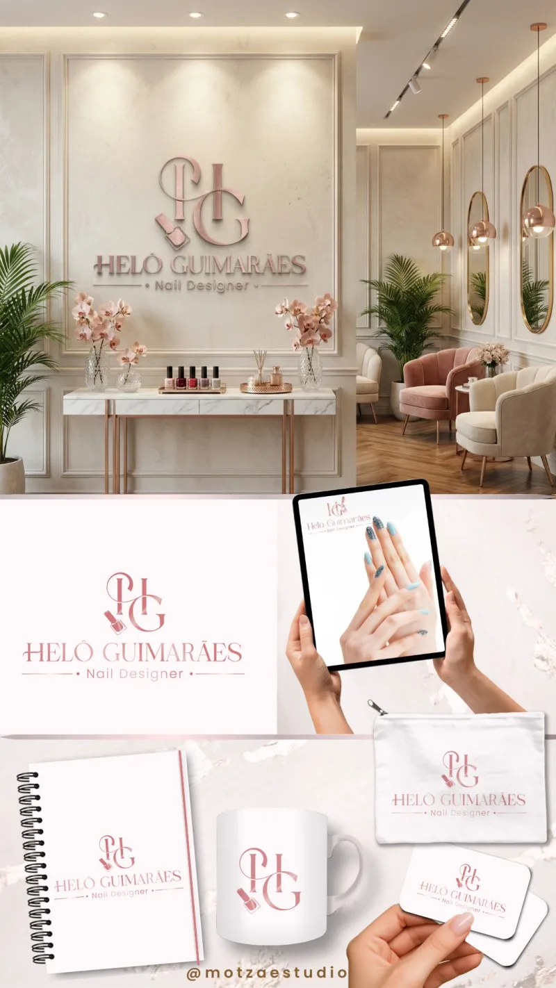 Identidade visual para nail designer — Helô Guimarães