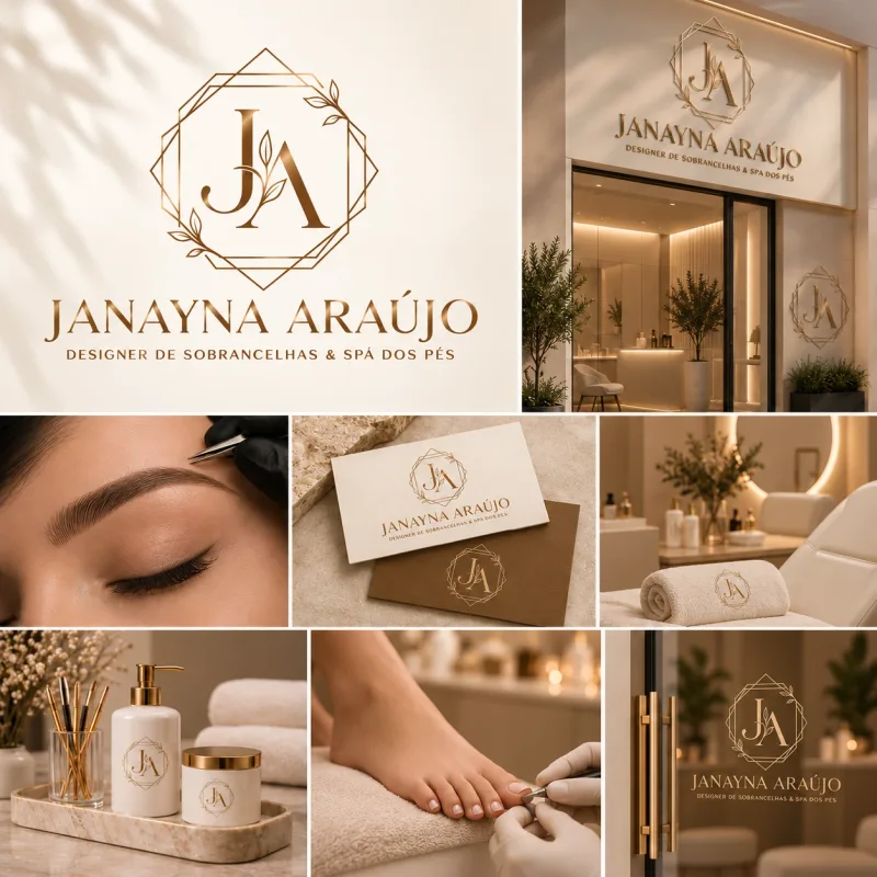 Identidade visual para designer de sobrancelhas — Janayna Araújo