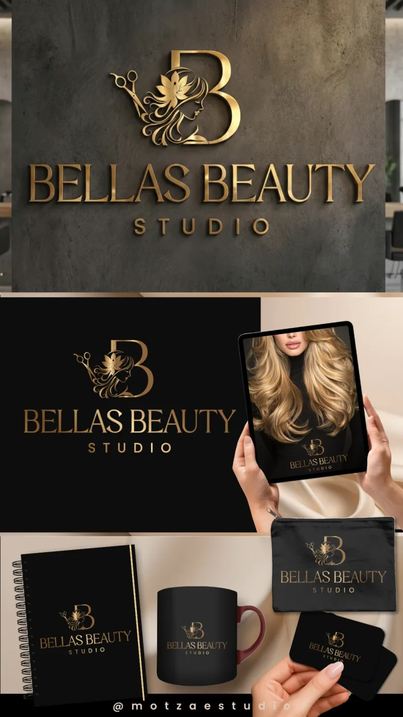 Identidade visual para studio de beleza — Bellas Beauty Studio